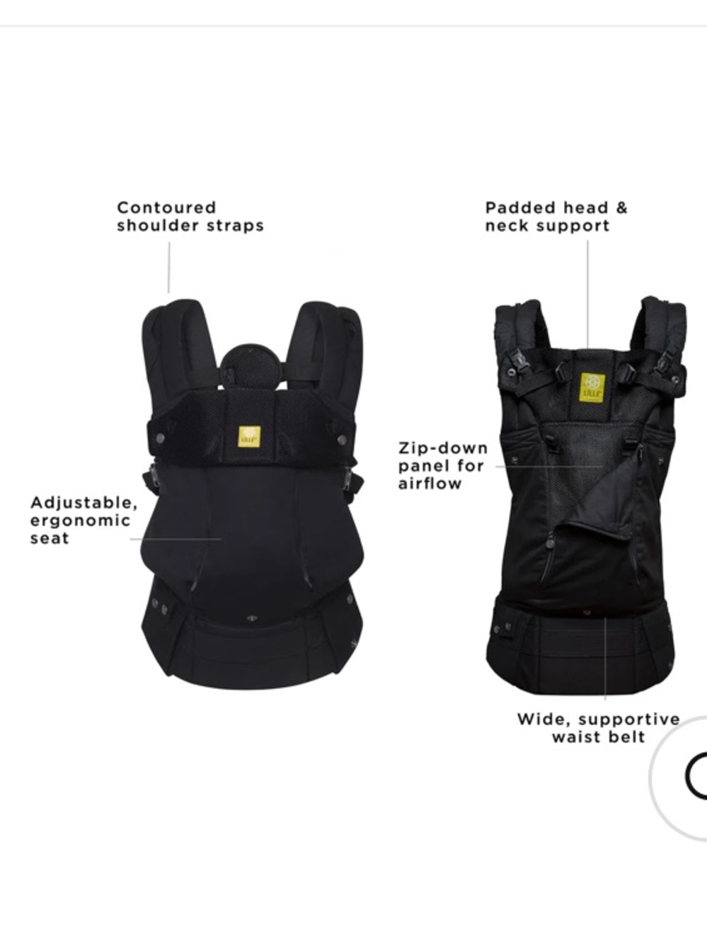 LILLEbaby Complete 6-in-1 All Seasons Airflow - Black Preowned